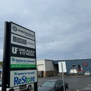 Monument sign including other businesses Greenwood