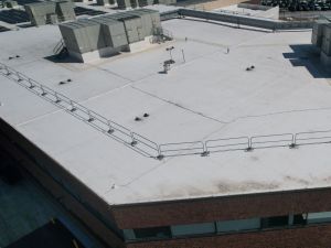 Rooftop safety rail